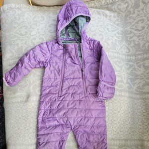 6-12month LLBean Purple colored one piece snowsuit